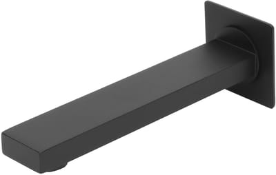 Dailygoods- Baduitloop Matzwart - Wandkraan - Roestvrij Staal - G1/2 Draadmaat - Duurzaam - Wandmontage