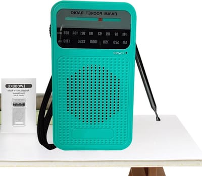 Draagbare Radio - Zakradio FM AM - Muziek Luisteren - Geoptimaliseerd Ontvangstsysteem - 13 x 7.2 x 3.1 cm - Groen