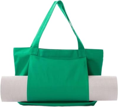 Yogatas Canvas - Sporttas Pilates - Sportspullen Dragen - Met Schoenenvak - Niet Gespecificeerd - Groen
