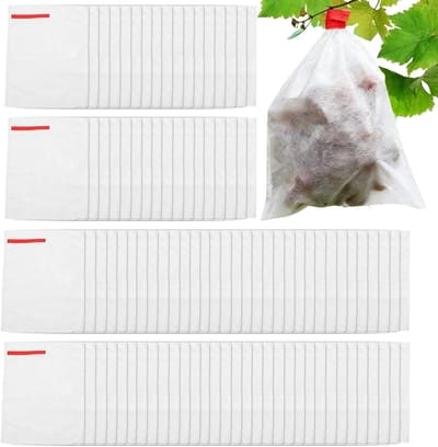 Fruitbeschermzakken - Beschermhoezen Groenten - Bescherming Gewassen - Ademend Vliesmateriaal - 100 stuks - Wit