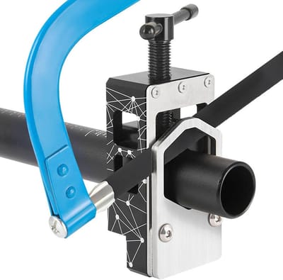 Vorkzaaggeleider - Stuurzaaghouder - Precisie Stuurbuizen Zagen - Robuust Aluminium Frame - 15-37mm Buizen - Zwart