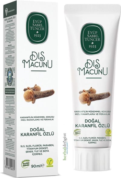 Eyüp Sabri Tuncer – 100% Plantaardige Kruidnagel Tandpasta – 90 ml – 100% Vegan – Glutenvrij