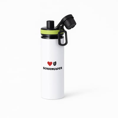 Hacebo® - love u schoonvader waterfles met draaidop groen - Papa - de liefste schoonvader - vader cadeautjes - vaderdag - verjaardag - geschenk - kado - water fles - 850ML