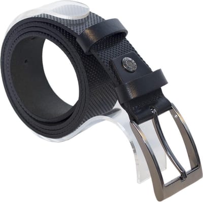 Riem Van Donkerbruin Leer Met Een print - Echt Lederen Riem Donkerbruin 3.5 cm Breed - 115 cm (Taillemaat 95 cm)