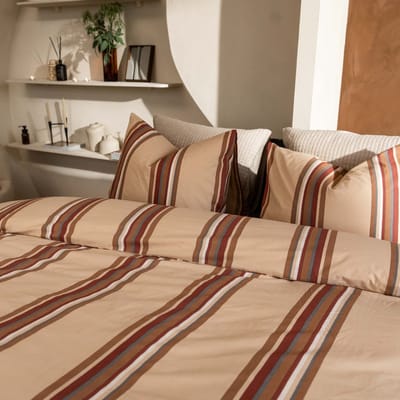 Kayori Agui Dekbedovertrek Tencel - 240x200-220 + 2 slopen - Lits-jumeaux - Zacht & Verkoelend - Zand