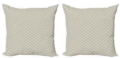 ABAKUHAUS Geometrisch Kussenhoes – 2x40x40 cm – Dubbelzijdig gedrukt – Microvezel Multicolor