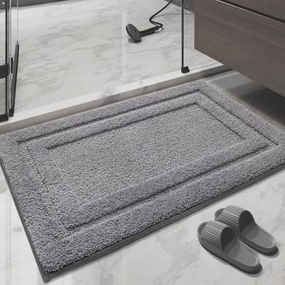 Zachte en Absorberende Badmat 40x60 cm - Donkergrijs