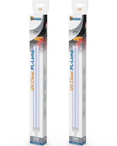 Superfish UV PL 24 watt vervangingslamp (G23) 2 stuks