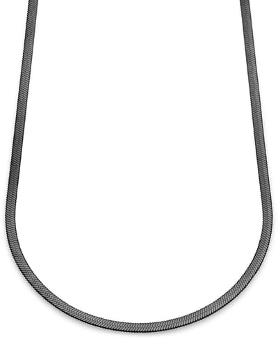 Essentials | 5 mm Gunmetal Zwarte Ketting met Visgraatschakels