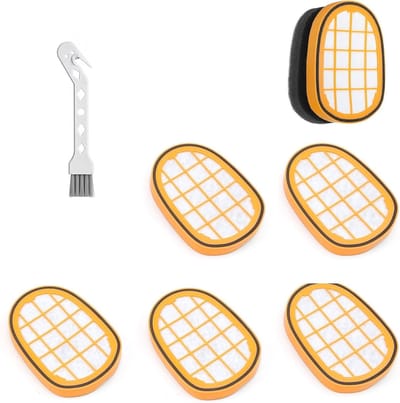 Vervangingsfilters voor Philips stofzuiger - 6 stuks wasbare filters met reinigingsborstel voor SpeedPro Max FC6822 FC6823 FC6827 FC6908