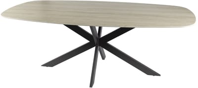 Giga Meubel Eettafel Romano - Travertin Keramiek - 180x90x77cm