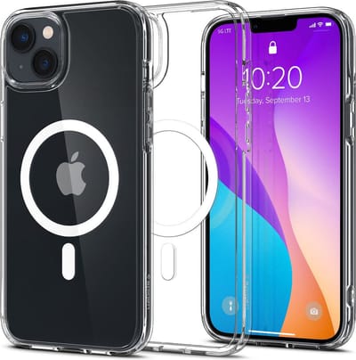 Geschikt voor Spigen Ultra Hybrid Geschikt voor Mag Apple iPhone 14 Plus Hoesje Wit