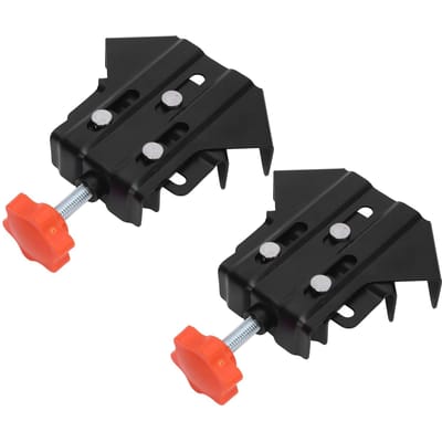 2 Stuks Open Hoekklem RVS 90 Graden Rechte Hoekklem voor Houtbewerking Kast black