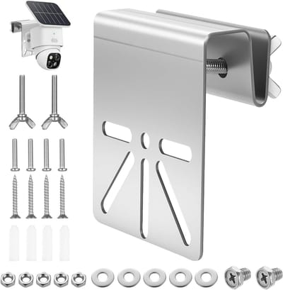 Set voor Gutter Mount voor Zonnepanelen, Metalen Beugel voor Beveiligingscamera's, Roestvrijstalen Steun voor IP PTZ Domecamera's en Arlo Eufy Compatibel met Buiteninstallaties