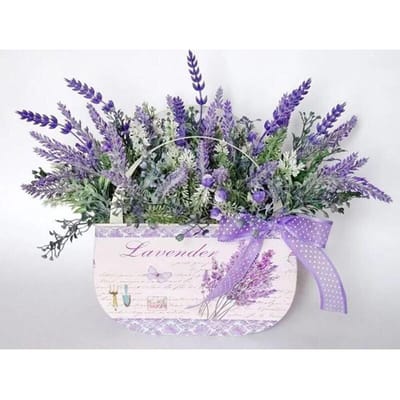 Peinture Diamant 5D DIY Forage Rond Complet Fleur Violette Broderie Diamant Point de Croix 20X30CM gray