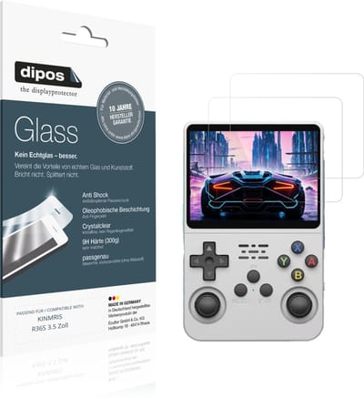 dipos – 2x Pantserfolie geschikt voor KINMRIS R36S 3.5 Zoll | 9H Screenprotector