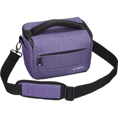 Camerafotografietas met armriem Waterdichte paarse-SLR-koffer, lenskoffer, cameratas, organizer voor fotoaccessoires, fototas, rugzakdrager