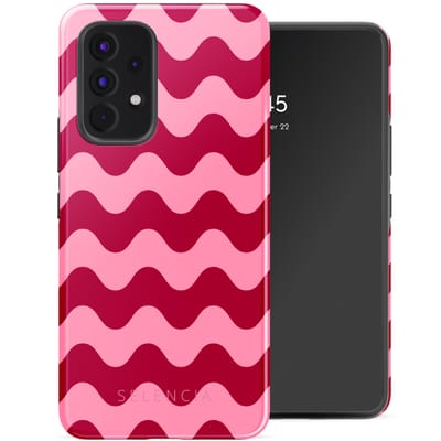 Selencia Hoesje - Geschikt voor Samsung Galaxy A53 - Backcover - Wave Vibes Lipstick
