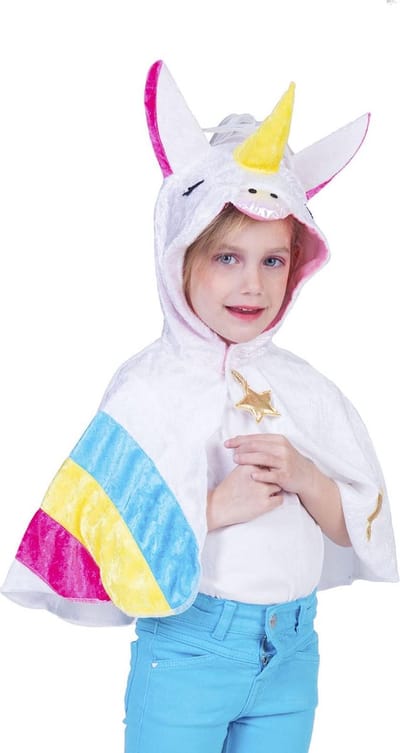Verkleedpak Eenhoorn cape baby peuter Unicorn Rainbow Onesize