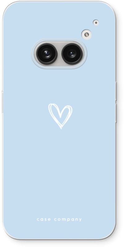 Case Company® - Hoesje geschikt voor Nothing Phone (2a) hoesje - Klein Hart Blauw - Soft Cover Telefoonhoesje - Bescherming aan alle Kanten en Schermrand