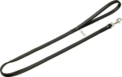 Karlie Vintage - Hondenlijn - Leer - Zwart - 14mm x 110cm