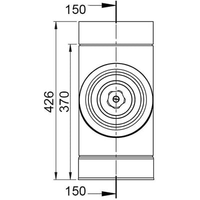 GGM Gastro Reinigungsglattrohr rund - in Edelstahl - Ø 300 mm Zilver