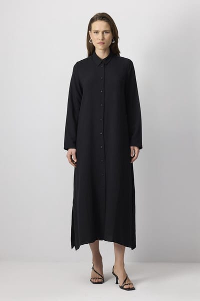 Touché Privé - Maxi jurk met speciale textuur - Zwart - Dames