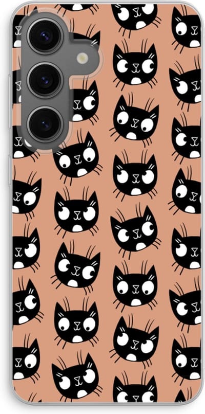 Case Company® - Hoesje geschikt voor Samsung Galaxy S24 hoesje - Kat - Soft Cover Telefoonhoesje - Bescherming aan alle Kanten en Schermrand