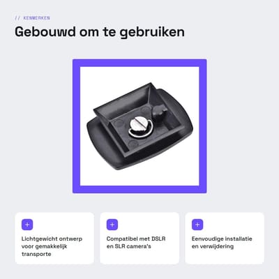 Dailygoods- Snelkoppelingsplaatklem Lichtgewicht - Verstelbare Klem - Camera - Adapter - DSLR/SLR - Spionage
