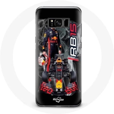 Coque - maniacase - Samsung Galaxy S8 Plus - Formule 1 - Max Verstappen - Souple - Noir noir