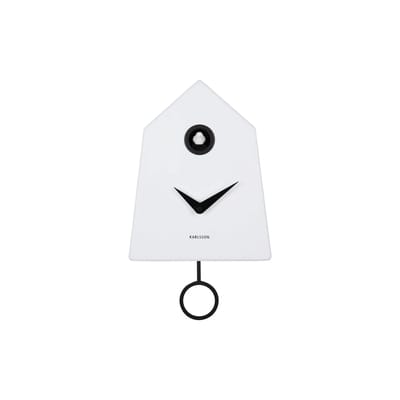 Karlsson Wandklok Grafico Cuckoo - Wit - 7.4x21.5x35.5cm - Wandklok Modern