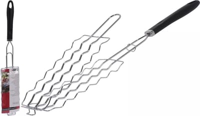 Gardalux Worstenklem Zilver Staal Barbecue 54 X 10 Cm