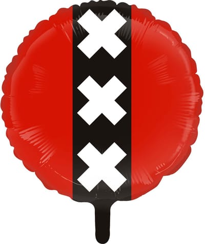 Folieballon Amsterdam 18" 45cm - Feest Feestje Landen Helium Folie Ballon