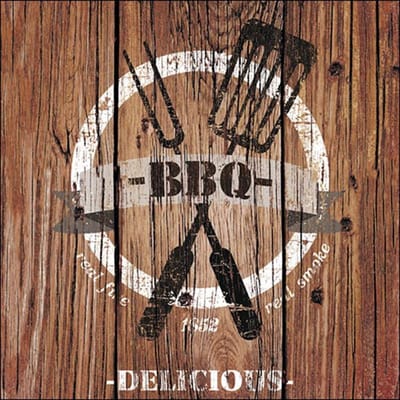 Ambiente - Papieren servetten - Barbecue Time - Bruin - 33x33cm