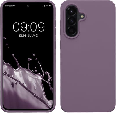 kwmobile telefoonhoesje geschikt voor Samsung Galaxy A56 5G - Hoesje met siliconen coating - Smartphone case in Bleke iris
