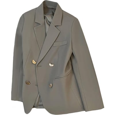Dames Casual Pak Kantoor Dames Blazer Jas Mode Losse Pasvorm Dames Jas Lente Herfst Kleding voor Werk En Vrije Tijd S grijs