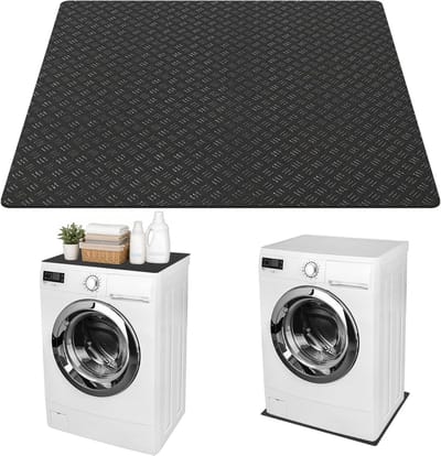 Dubbelzijdige antislipmat voor wasmachine en droger, 60 x 60 cm, waterdicht en lichtgewicht, ideaal voor stabiliteit en trillingsabsorptie