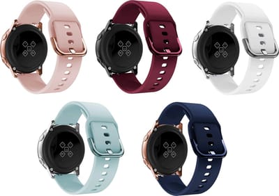 Fungus - 5 Pack - Smartwatch bandjes - Geschikt voor Samsung Galaxy Watch 6 (incl. Classic), Watch 5 (incl. Pro), Watch 4, Watch 3 41mm, Active 2 - Horloge 20mm - Siliconen