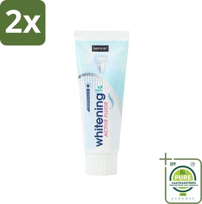 Sence - Whitening - Tandpasta - Met Fluor - 75 ml - Voordeelverpakking - 2 stuks - Tandpasta - Witte tanden