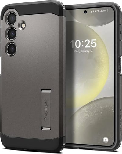 Geschikt voor Spigen Tough Armor Samsung Galaxy S24 Hoesje - Zwart