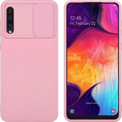 Cadorabo Hoesje geschikt voor Samsung Galaxy A50 4G / A50s / A30s in Bonbon Roze - Beschermhoes van flexibel TPU-silicone Case Cover en met camerabescherming