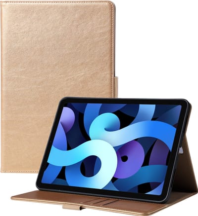 Hoesje geschikt voor iPad Air 4 2020 10.9 inch Luxe Kunstleer Standaard Hoes Pasjeshouder Magnetisch