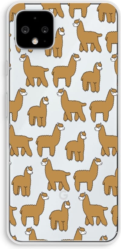 Case Company® - Hoesje geschikt voor Google Pixel 4 XL hoesje - Alpacas - Soft Cover Telefoonhoesje - Bescherming aan alle Kanten en Schermrand