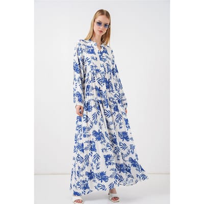 Gepubliceerd V-hals Maxi Jurk
