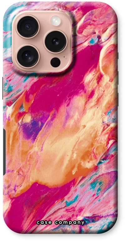 Case Company® - Hoesje geschikt voor iPhone 16 Pro hoesje - Pastel Echoes - Tough Case - Maximale Bescherming alle Kanten en Schermrand