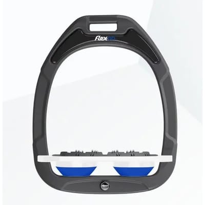 Ultragrip Platte Steigriemen Antraciet/Wit/Blauw Flex-On Green Composite