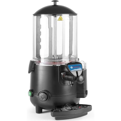 HENDI Chocolademelkdispenser – 10L – Bain-marie systeem – Anti-lek kraan – Roestvrij staal en polycarbonaat