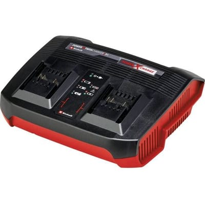 Einhell DUO-lader - Power X-Change - 18 V - Laadstroom 3A - Geïntegreerde wandhouder - Geschikt voor alle Power X-Change Accu's