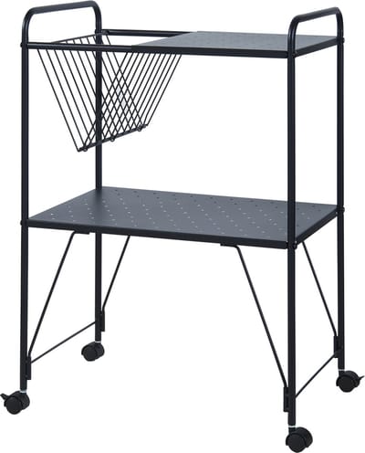 Keukentrolley Austrheim 75x50x33 cm zwart