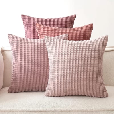 Solidchoice - Set van 4 Decoratieve Kussenhoezen 45x45cm